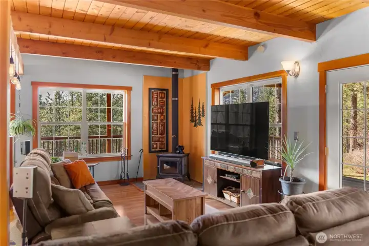 Wood stove for cold mornings