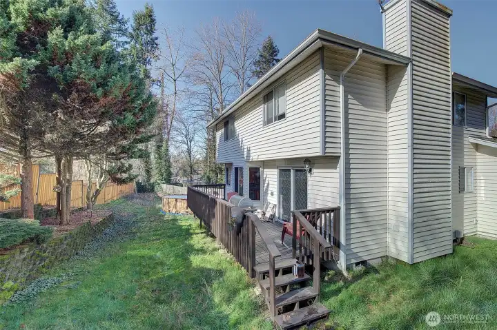 Terrific rear deck for summer BBQ's