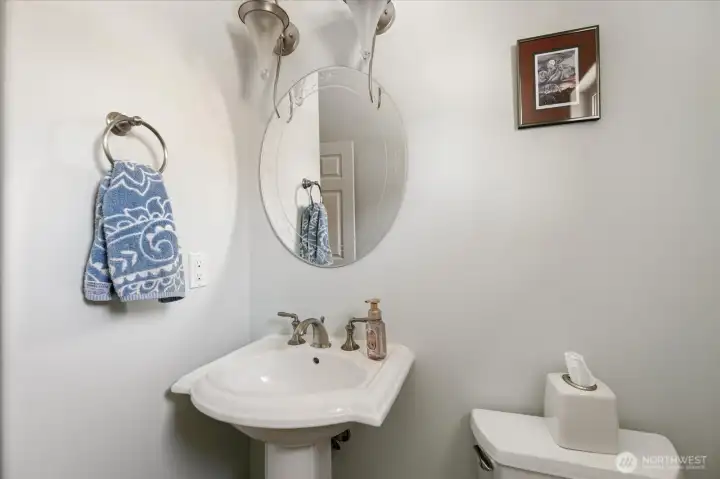 Half bath on main level.