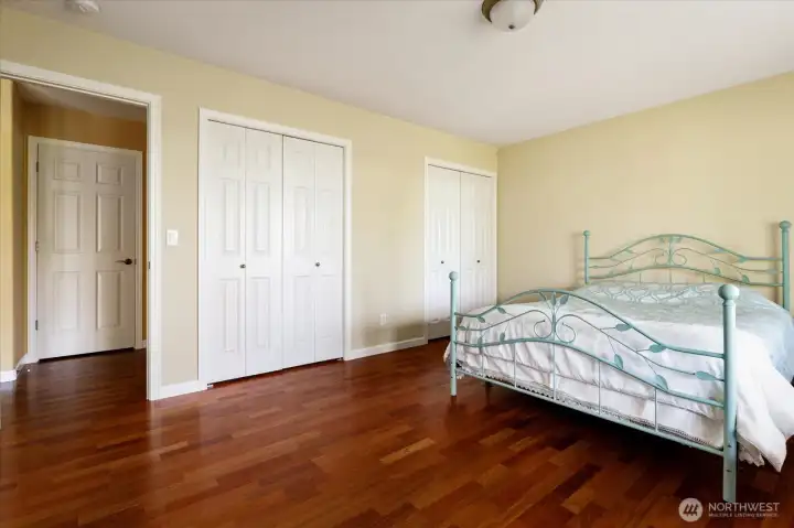 To the right of the bedroom is the full bath.