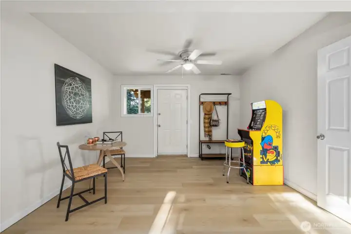 Family room offers lots of space to relax & play Family room offers lots of space to relax & play