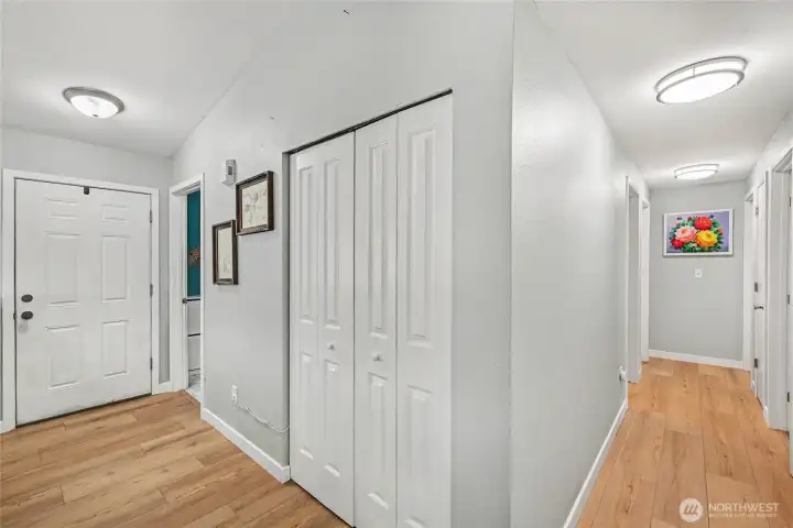Convenient closet storage located near the home's entry.