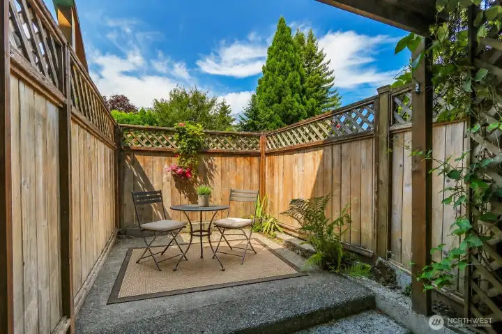 Enclosed patio off the rec room. *Virtually staged* Enclosed patio off the rec room. *Virtually staged*