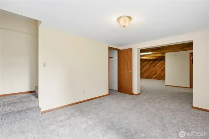 Downstairs - Rec Room to Family Room Downstairs - Rec Room to Family Room