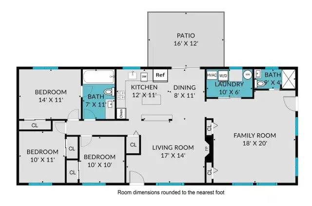 Main House is 1440 sq ft