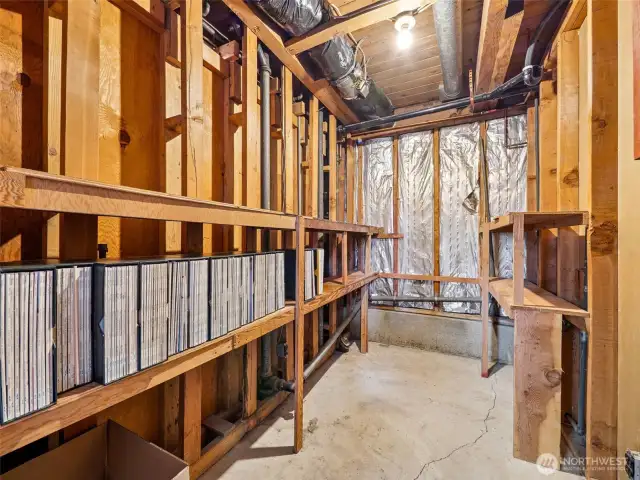 Basement dry-storage room-Maybe room for a few bottles of wine.