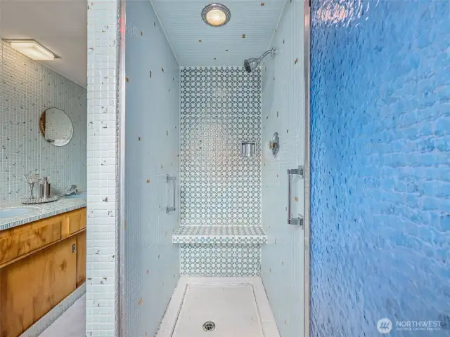 And the tiled shower!