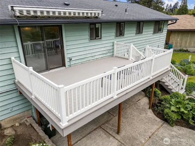 With an awning set-up for the extra hot days-
