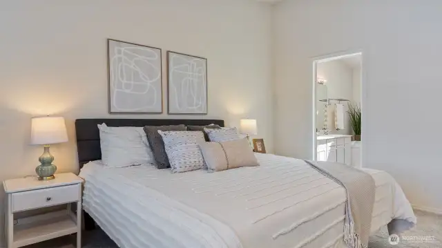 Vaulted ceiling provides a light and airy feeling