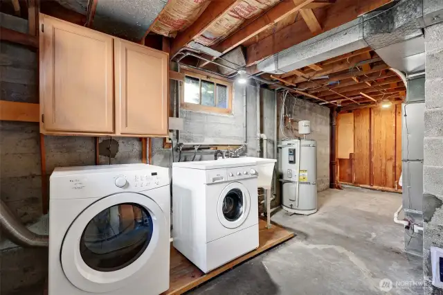 Laundry and utility room. Water heater new in 2024.