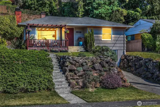 You could be sitting on the deck and looking to sunsets! If you are too warm, it's air-conditioned.