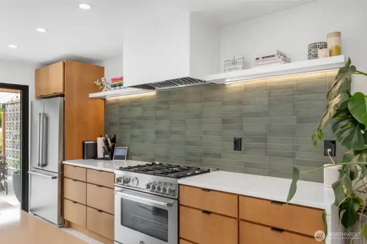 New kitchen with Berratzoni Italia gas range.