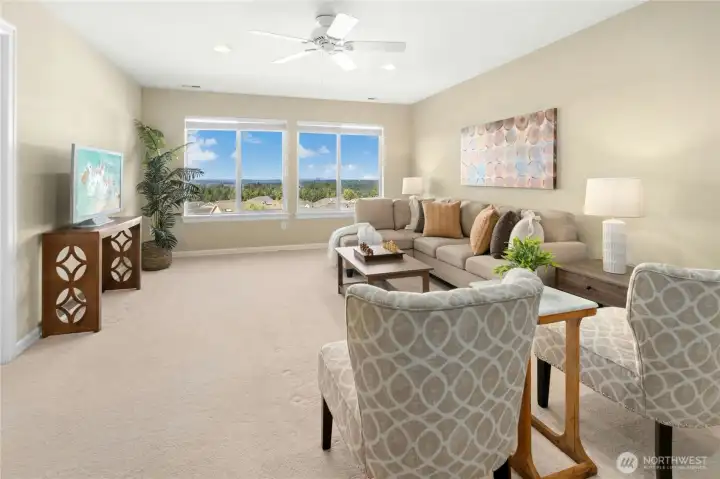 Huge Bonus Room upstairs is the perfect spot for flexible use: Football games, board games, socials, etc.
