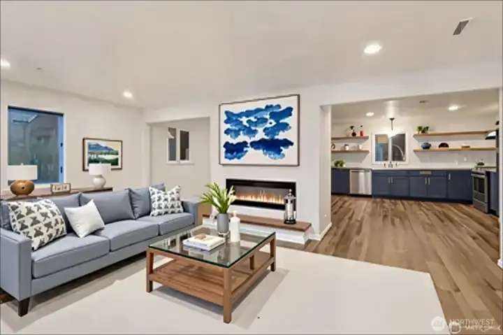 Virtually Staged Living  Room