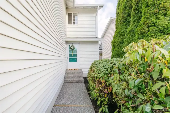 Walk way and front door