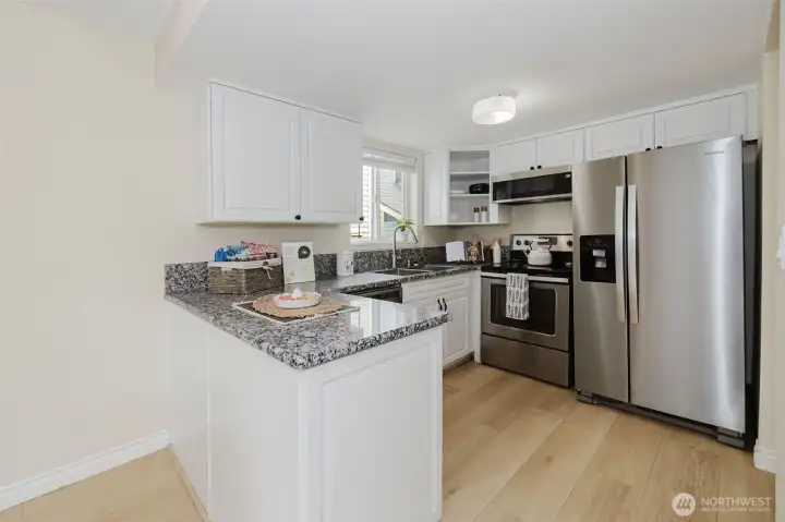 Kitchen looking from dining area