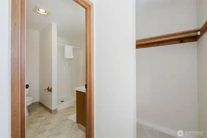 Bathroom attached to bedroom one