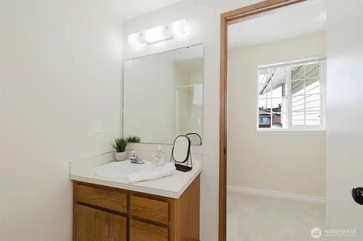 Bathroom attached to bedroom one
