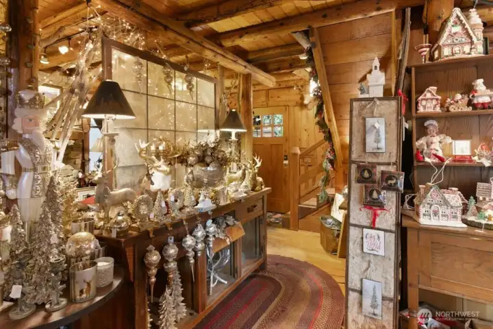 Family Room and Entry (currently serving as part of Christmas Shop)