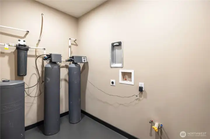Discretely placed water system & laundry Discretely placed water system & laundry