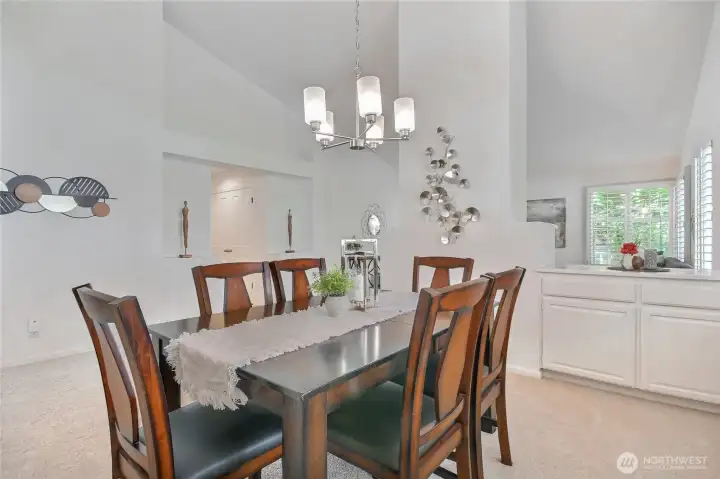 New dining fixture, buffet for display and storage.