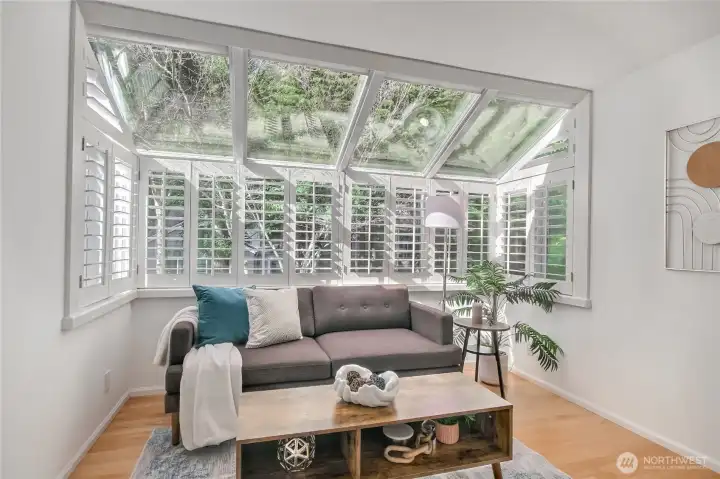 Amazing sunroof can be used as a den, office, art room. So many possibilities!