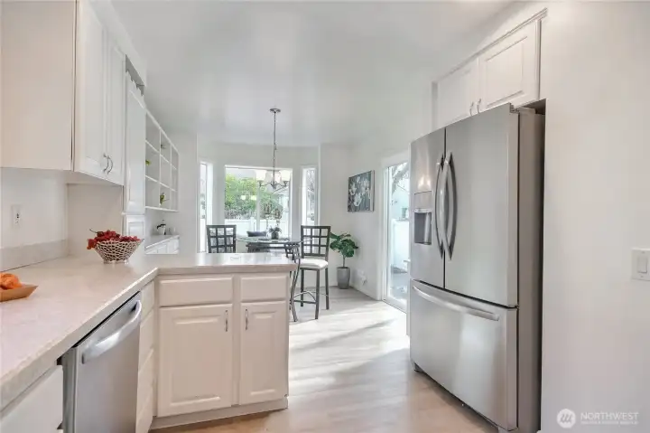 Area is flooded with natural light. Lots of storage. All appliances are brand new, except refrigerator which had already been replaced.