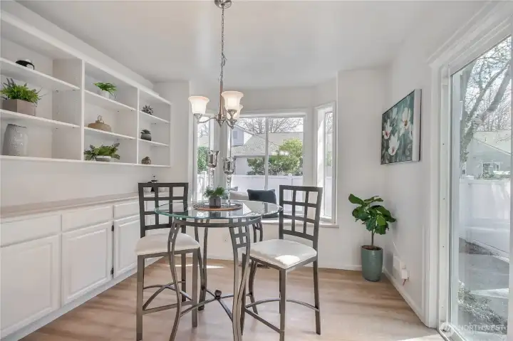 Built-ins for extra display and storage space.