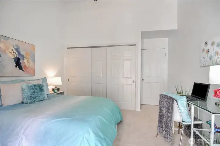 2nd bedroom w/ dual closets.