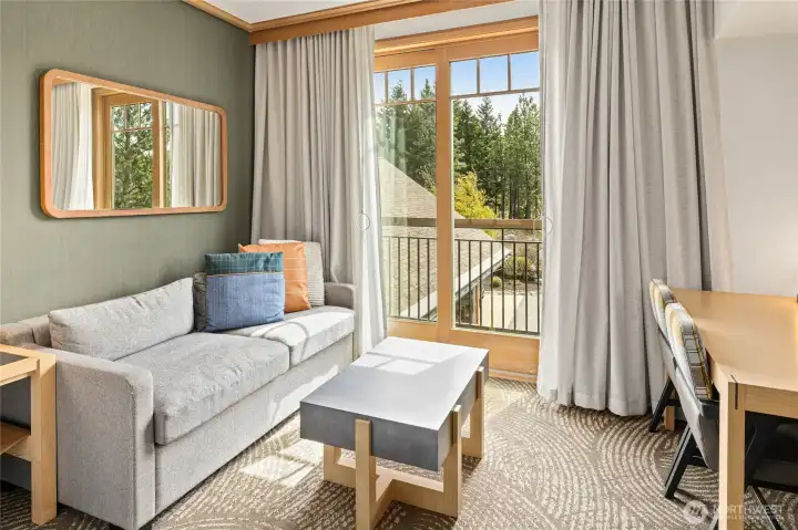 Comfortable lounge area ideal for relaxing after a day of recreation.