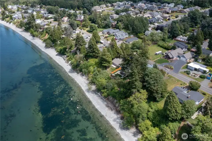 Views of the water from the house and front patio. It is unobstructed between the houses.