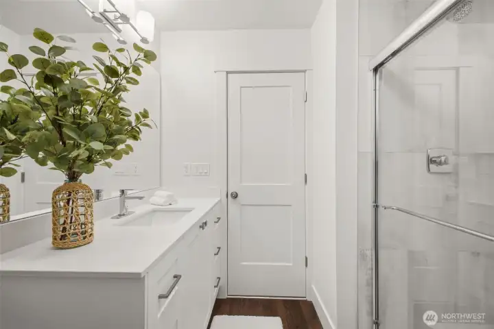 Primary Bathroom (3rd floor – Model Home)
