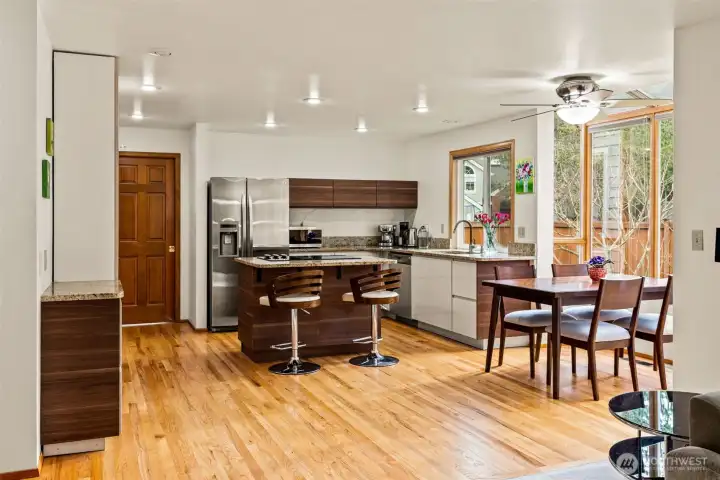 Kitchen and dining area