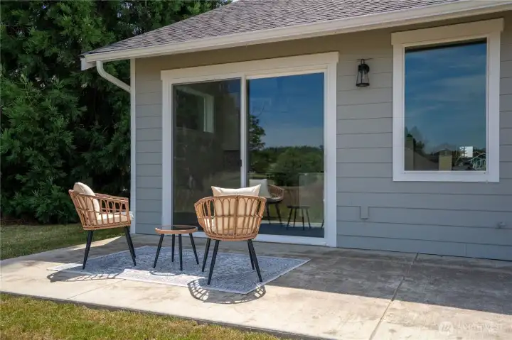 Large patio right off kitchen is waiting for your next BBQ