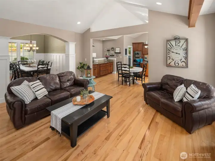 With defined spaces and an effortless flow, this home is equally suited to lively gatherings and comfortable everyday living alike. Rich hickory hardwoods extend throughout the entire main level, tying each space together with warmth and continuity. With defined spaces and an effortless flow, this home is equally suited to lively gatherings and comfortable everyday living alike. Rich hickory hardwoods extend throughout the entire main level, tying each space together with warmth and continuity.