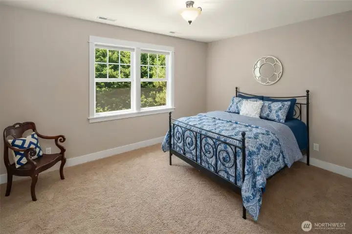 The third bedroom is located on the lower level and offers the generous proportions a bedroom should, with plenty of room to settle in comfortably. The third bedroom is located on the lower level and offers the generous proportions a bedroom should, with plenty of room to settle in comfortably.
