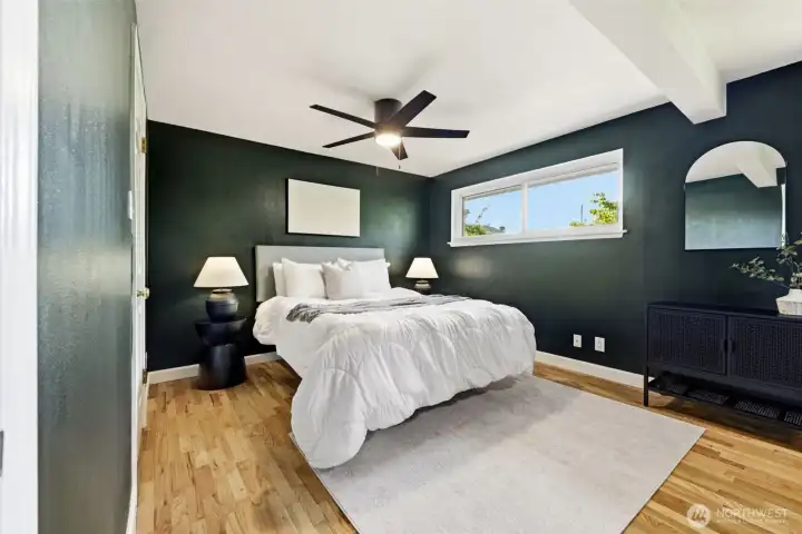 Relax the day away in your primary suite, complete with two closets and an ensuite 3/4 bathroom Relax the day away in your primary suite, complete with two closets and an ensuite 3/4 bathroom