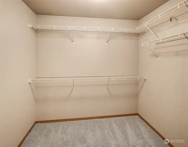 Large walk in closet in primary suite