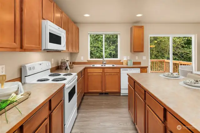 Ample Cabinet and Prep Space