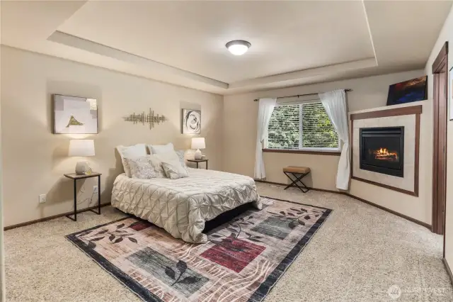 Thoughtfully designed luxurious primary suite features a custom 5-piece bath complete with a spa-like soaking tub, dual vanities, a walk-in shower, and a custom-tailored bidet.