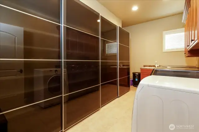 Wall of storage closets!