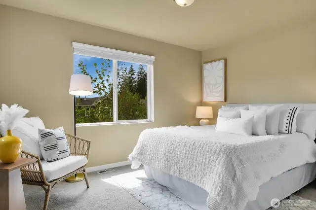 Sunny secondary bedroom.