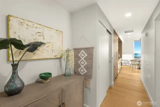 entry with room for a credenza