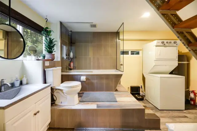 Bathroom/utility Room in one. Propane Dryer