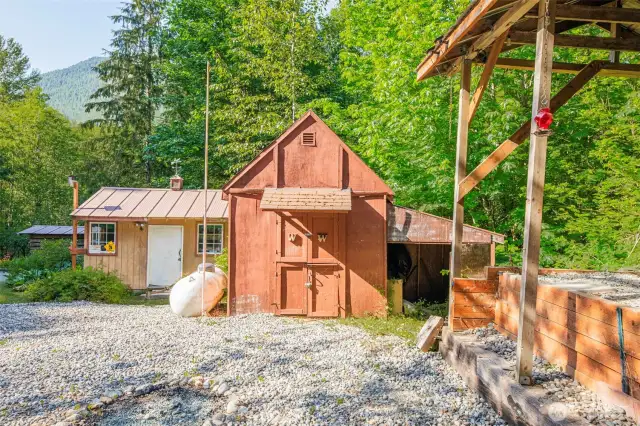 Double lot for extra outbuildings and covered parking too