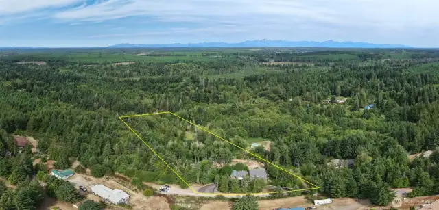 Aerial view with property lines
