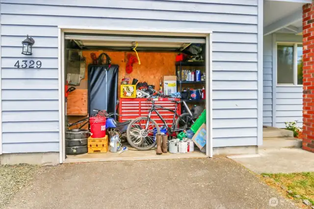Garage is approximately 6 feet deep for storage.