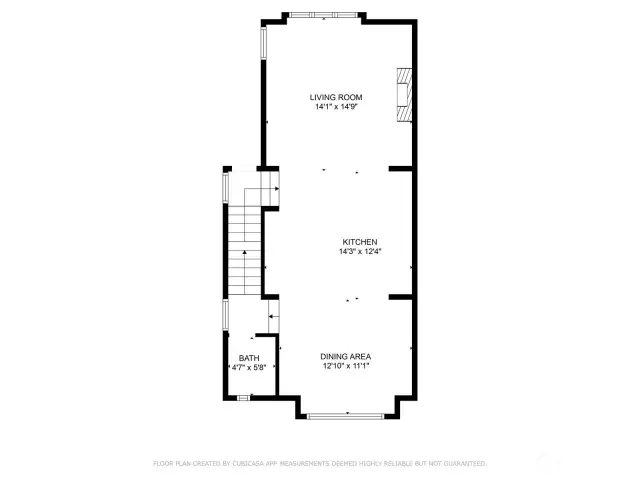 2nd level with Living Room, Kitchen, Dining Room and Half bath