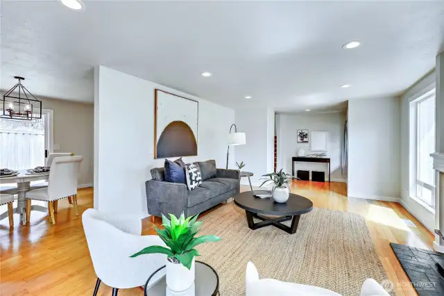 Different view of the large living room space.