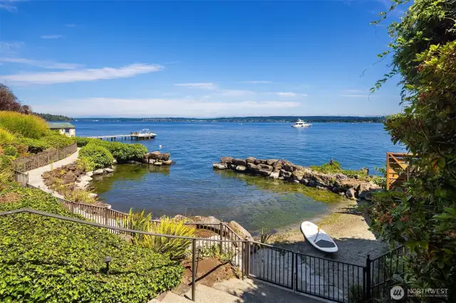 A serene private lagoon provides the perfect take off location for water fun!